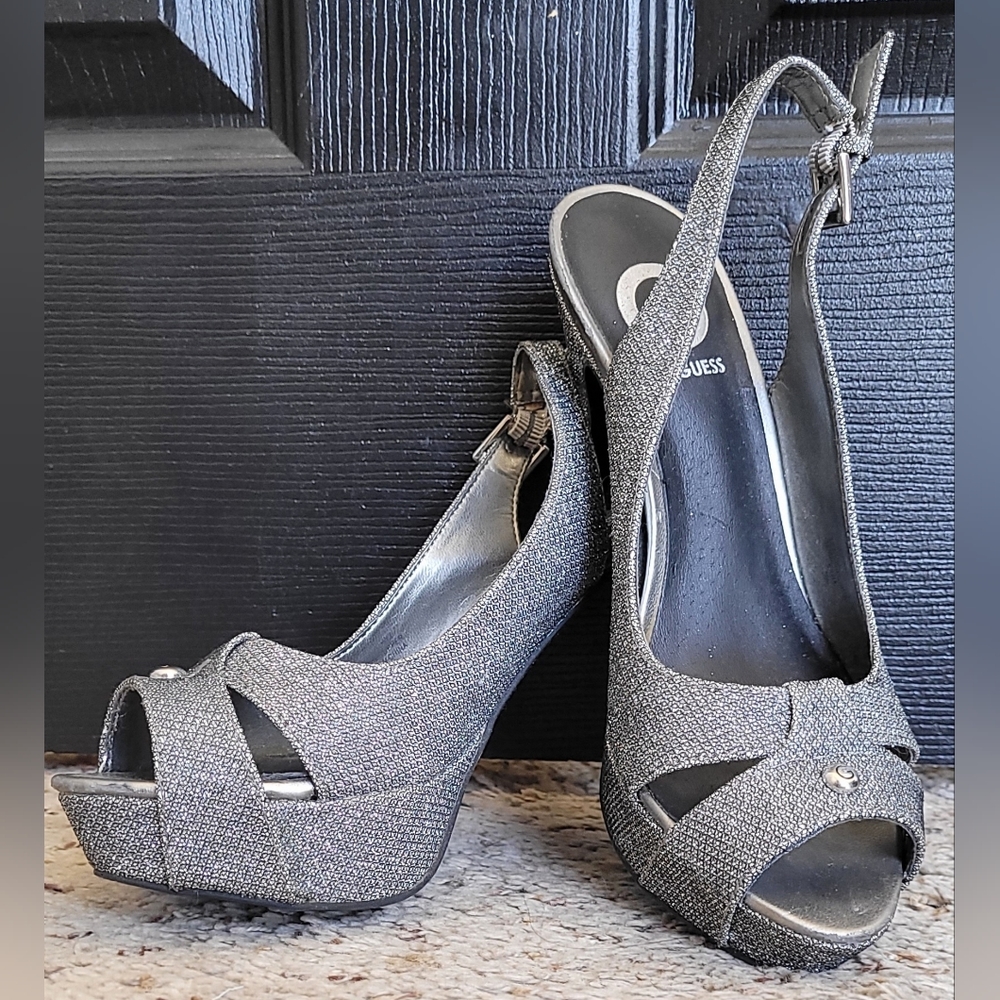 Guess - Glitter Ankle Strap Heels